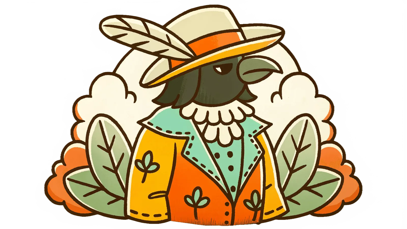 Raven mascot character — designed in Recraft